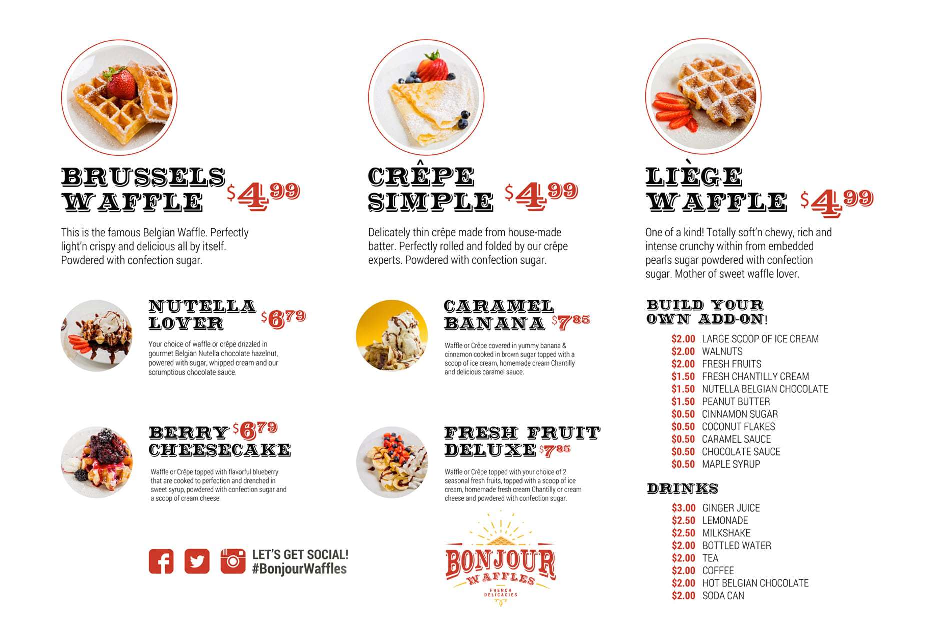 waffle love liberty hill food truck menu