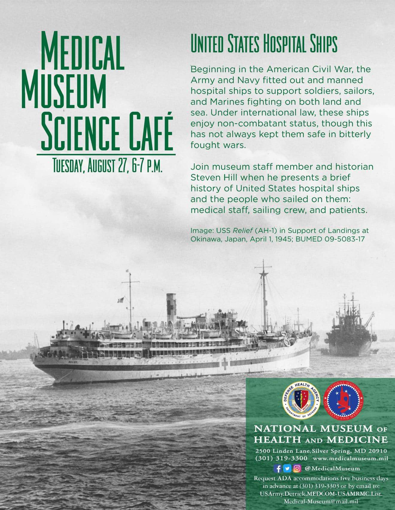 Medical Museum Science Cafe United States Hospital Ships - 